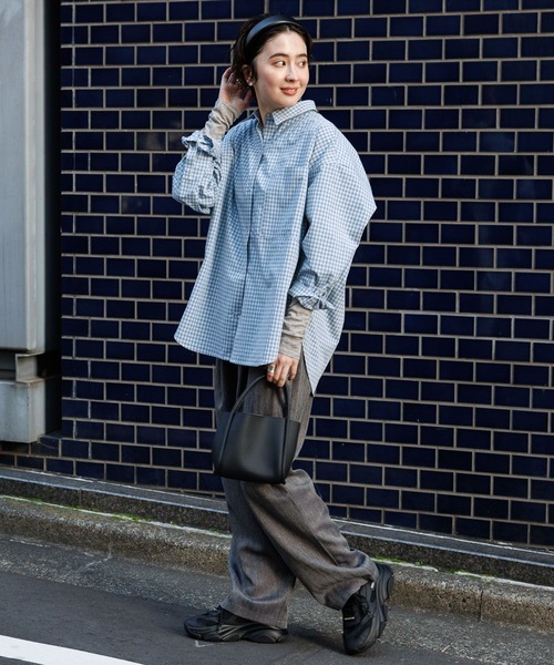 GEORGE'S（ジョージズ）の「スナップボタンチェックシャツ（シャツ/ブラウス・レディース・ブラウン系/ブルー系1/ブルー系2・FREE）」の17枚目の写真