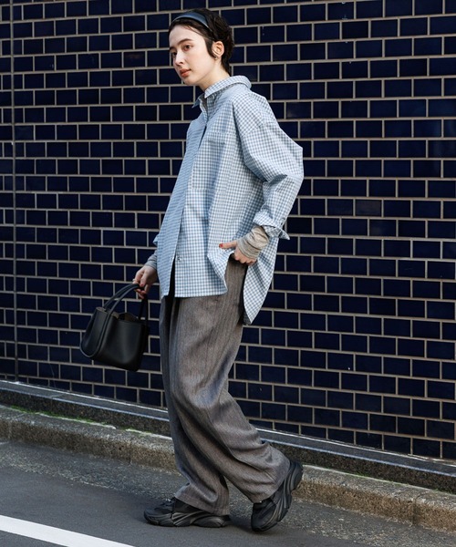 GEORGE'S（ジョージズ）の「スナップボタンチェックシャツ（シャツ/ブラウス・レディース・ブラウン系/ブルー系1/ブルー系2・FREE）」の18枚目の写真