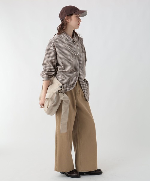 GEORGE'S（ジョージズ）の「スナップボタンチェックシャツ（シャツ/ブラウス・レディース・ブラウン系/ブルー系1/ブルー系2・FREE）」の7枚目の写真