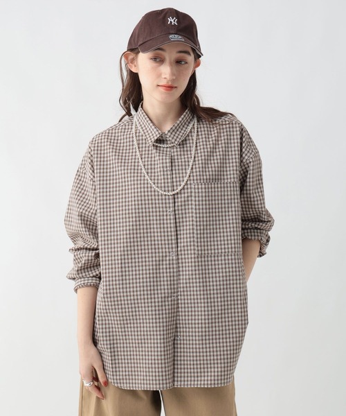 GEORGE'S（ジョージズ）の「スナップボタンチェックシャツ（シャツ/ブラウス・レディース・ブラウン系/ブルー系1/ブルー系2・FREE）」の14枚目の写真