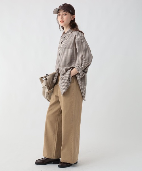 GEORGE'S（ジョージズ）の「スナップボタンチェックシャツ（シャツ/ブラウス・レディース・ブラウン系/ブルー系1/ブルー系2・FREE）」の8枚目の写真