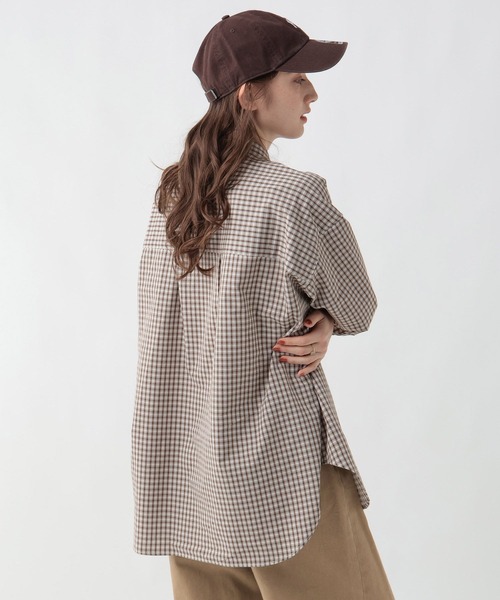 GEORGE'S（ジョージズ）の「スナップボタンチェックシャツ（シャツ/ブラウス・レディース・ブラウン系/ブルー系1/ブルー系2・FREE）」の12枚目の写真