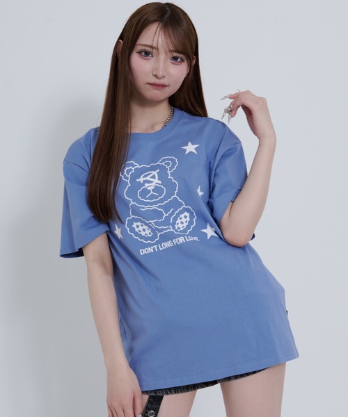 OY(オーワイ)の「『OY/オーワイ』SHINE STAR DOLLY TEE /シャインスタードリーTシャツ(Tシャツ/カットソー・レディース・ホワイト/ブルー/ブラック・L/M)」の3枚目の写真
