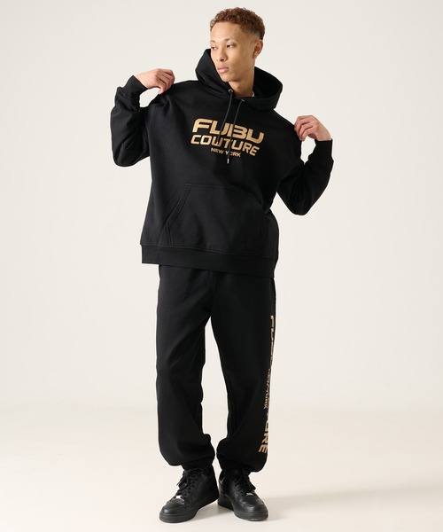 FUBU( フブ)の「FUBU フブ ブランド Pullover Hoodie / プルオーバー スウェット パーカー(セットアップ対応)(パーカー・メンズ・ブラック・M/L/XL/XXL)」の4枚目の写真