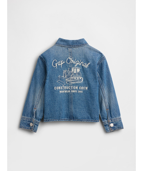 GAP(ギャップ)の「デニム ワークウェア ジャケット (幼児・ベビー)(デニムジャケット・キッズ・インディゴブルー・110cm/100cm/80cm/95cm/90cm/105cm)」の3枚目の写真