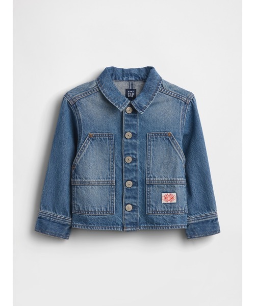 GAP(ギャップ)の「デニム ワークウェア ジャケット (幼児・ベビー)(デニムジャケット・キッズ・インディゴブルー・110cm/100cm/80cm/95cm/90cm/105cm)」の2枚目の写真