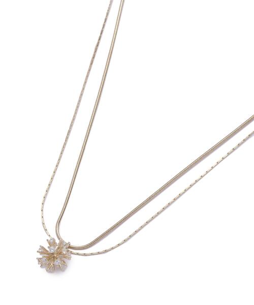 NATURAL BEAUTY BASIC(ナチュラルビューティーベーシック)の「ドームストーンツインネックレス(ネックレス・レディース・シルバー/ゴールド・フリ-)」の3枚目の写真