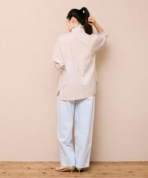 le.coeur blanc(ルクールブラン)の「《WEB限定アイテム》コットン2Wayボウタイブラウス(シャツ/ブラウス・レディース・ブラック/グレイッシュベージュ/オフホワイト/サックスブルー・38)」の22枚目の写真