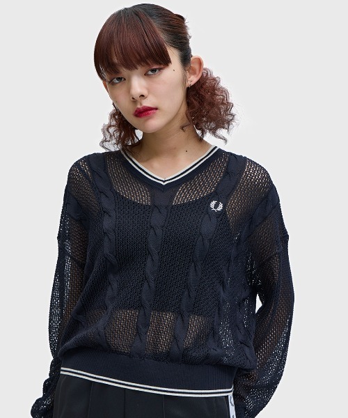 Mesh Cable Knit Jumper／メッシュケーブルニット（ニット/セーター