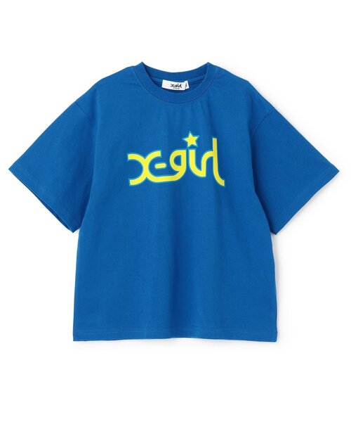 X-girl Stages（エックスガールステージス）の「ミルズロゴ半袖Tシャツ（Tシャツ/カットソー・キッズ・ブルー/ブラック/ホワイト/ピンク・140cm/80ｃｍ/90cm/100cm/110cm/120cm/130cm）」の4枚目の写真