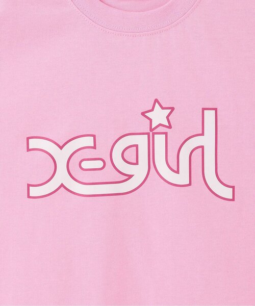 X-girl Stages（エックスガールステージス）の「ミルズロゴ半袖Tシャツ（Tシャツ/カットソー・キッズ・ブルー/ブラック/ホワイト/ピンク・140cm/80ｃｍ/90cm/100cm/110cm/120cm/130cm）」の6枚目の写真
