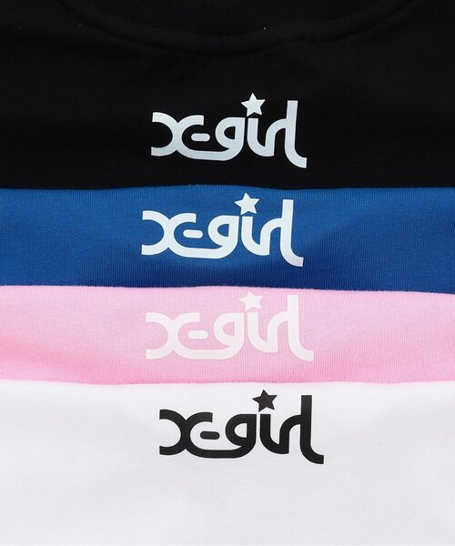 X-girl Stages（エックスガールステージス）の「ミルズロゴ半袖Tシャツ（Tシャツ/カットソー・キッズ・ブルー/ブラック/ホワイト/ピンク・140cm/80ｃｍ/90cm/100cm/110cm/120cm/130cm）」の9枚目の写真
