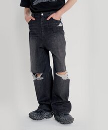 INTERSECTION（インターセッション）の「ディストレスドバギーデニムパンツ（デニムパンツ）」