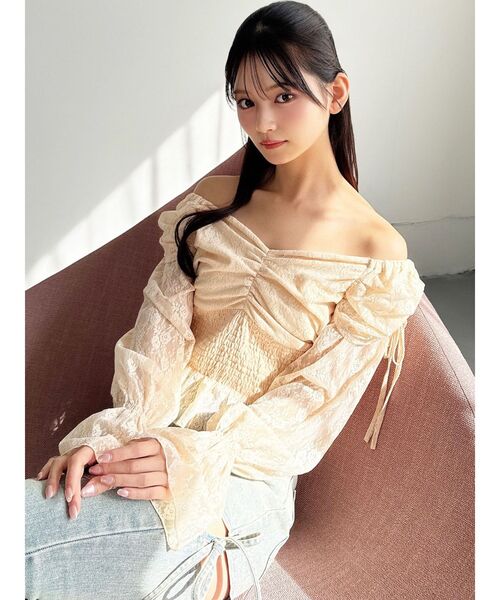 RESEXXY(リゼクシー)の「レイヤードオフショルブラウス(シャツ/ブラウス・レディース・ブラック/ホワイト/オレンジ・FREE)」の9枚目の写真