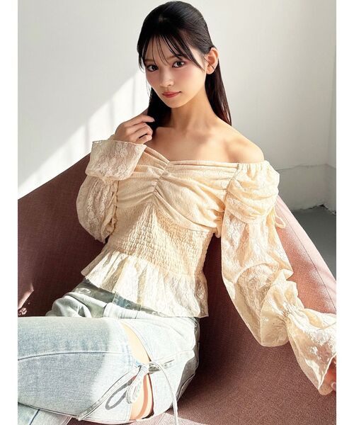 RESEXXY(リゼクシー)の「レイヤードオフショルブラウス(シャツ/ブラウス・レディース・ブラック/ホワイト/オレンジ・FREE)」の10枚目の写真