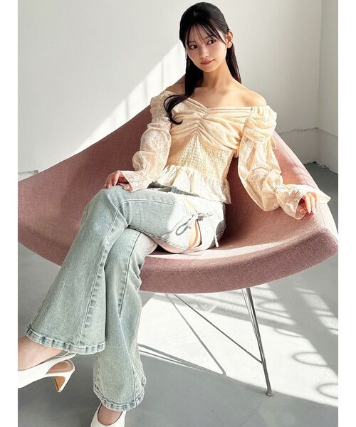 RESEXXY(リゼクシー)の「レイヤードオフショルブラウス(シャツ/ブラウス・レディース・ブラック/ホワイト/オレンジ・FREE)」の11枚目の写真