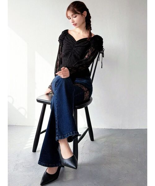 RESEXXY(リゼクシー)の「レイヤードオフショルブラウス(シャツ/ブラウス・レディース・ブラック/ホワイト/オレンジ・FREE)」の15枚目の写真