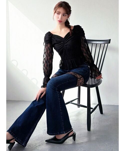 RESEXXY(リゼクシー)の「レイヤードオフショルブラウス(シャツ/ブラウス・レディース・ブラック/ホワイト/オレンジ・FREE)」の16枚目の写真