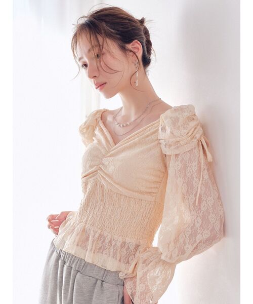 RESEXXY(リゼクシー)の「レイヤードオフショルブラウス(シャツ/ブラウス・レディース・ブラック/ホワイト/オレンジ・FREE)」の18枚目の写真