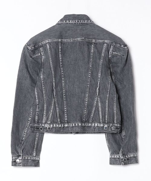 JOHN LAWRENCE SULLIVAN(ジョンローレンスサリバン)の「WASHED DENIM CORSET JACKET(テーラードジャケット・レディース・ブラック・SMALL)」の5枚目の写真