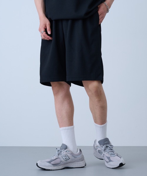 DISCUS（ディスカス）の「【DISCUS】吸汗速乾イージーセットアップ Tシャツ+パンツ2点セット　ワッフル生地 COOLMAX スポーツ/アウトドア/ワンマイルウェア 6273-8114 MNY（Tシャツ/カットソー・メンズ・ブルー/ブラック系1/ブラック・L/M/XL）」の21枚目の写真