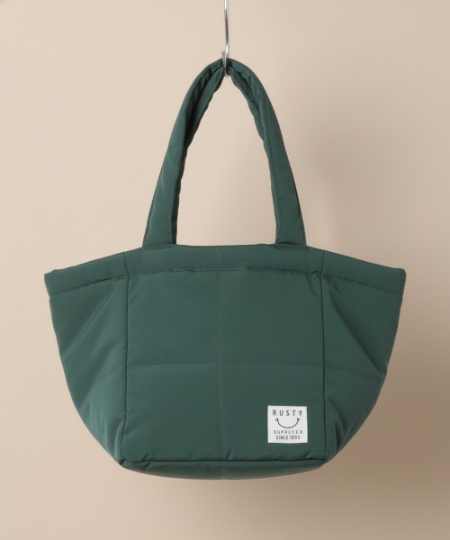 RUSTY(ラスティ)の「【RUSTY/ラスティー】中綿 キルティング トートBAG(トートバッグ・レディース・オレンジ/ブラック/ダークグリーン・FREE)」の2枚目の写真