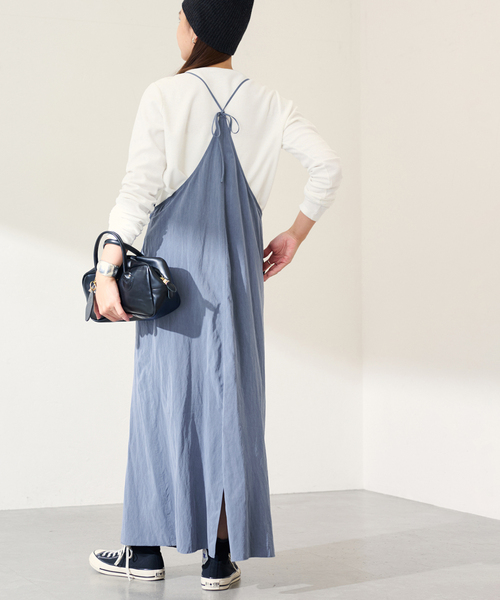 FRAMeWORK(フレームワーク)の「ヴィンテージライクキャミワンピース(ワンピース・レディース・ブラック/ブルー・36/38)」の2枚目の写真