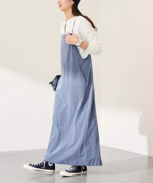 FRAMeWORK(フレームワーク)の「ヴィンテージライクキャミワンピース(ワンピース・レディース・ブラック/ブルー・36/38)」の11枚目の写真