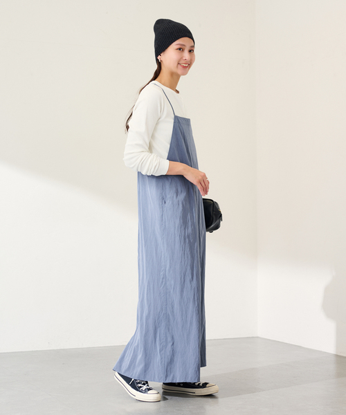 FRAMeWORK(フレームワーク)の「ヴィンテージライクキャミワンピース(ワンピース・レディース・ブラック/ブルー・36/38)」の12枚目の写真