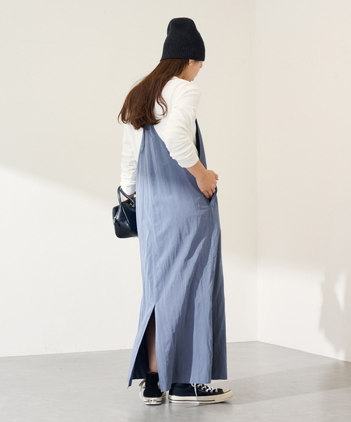 FRAMeWORK(フレームワーク)の「ヴィンテージライクキャミワンピース(ワンピース・レディース・ブラック/ブルー・36/38)」の15枚目の写真