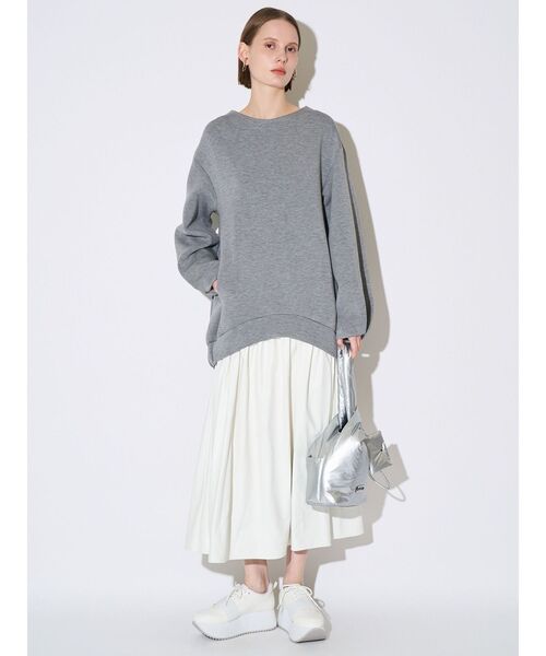 ELENDEEK（エレンディーク）の「フォルムドッキングワンピース（ワンピース・レディース・ブラック/グレー・01/02）」の3枚目の写真