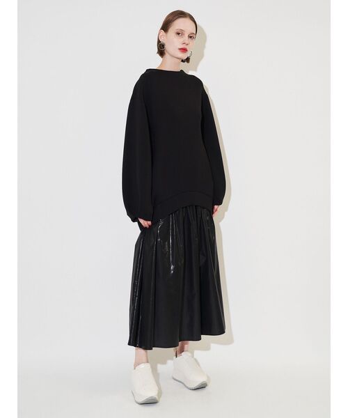 ELENDEEK（エレンディーク）の「フォルムドッキングワンピース（ワンピース・レディース・ブラック/グレー・01/02）」の14枚目の写真