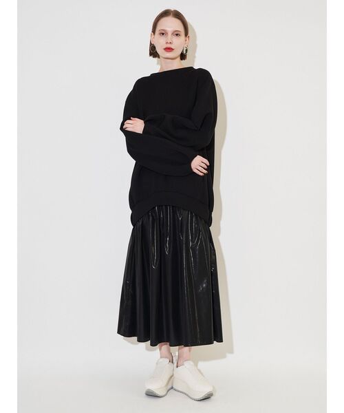 ELENDEEK（エレンディーク）の「フォルムドッキングワンピース（ワンピース・レディース・ブラック/グレー・01/02）」の15枚目の写真