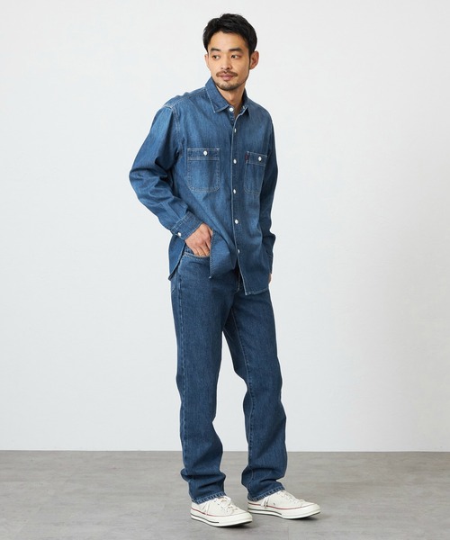 EDWIN（エドウィン）の「EDWIN エドウィン インターナショナルベーシック 404 ゆったりストレート デニムパンツ ジーンズ（デニムパンツ・メンズ・ブルー/ブラック系その他/ライトインディゴブルー/ブルー系その他/インディゴブルー・35/34/33/32/31/29/36/30）」の7枚目の写真