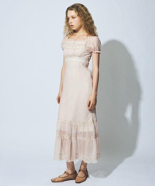 ME COUTURE(ミークチュール)の「2wayオフショルシフォンドレス(ワンピース・レディース・ライトブルー/アイボリー/ベージュ・1/0)」の15枚目の写真