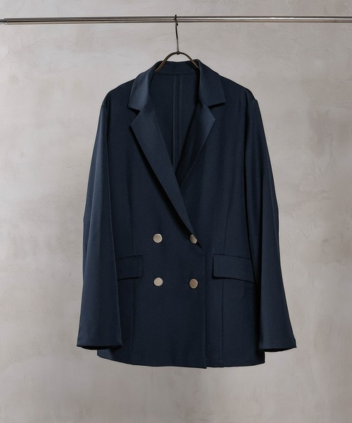 en CAnAF（エンカナフ）の「ダブルテーラードジャケット（テーラードジャケット・レディース・アイボリー/グレー/ネイビー・フリー）」の9枚目の写真
