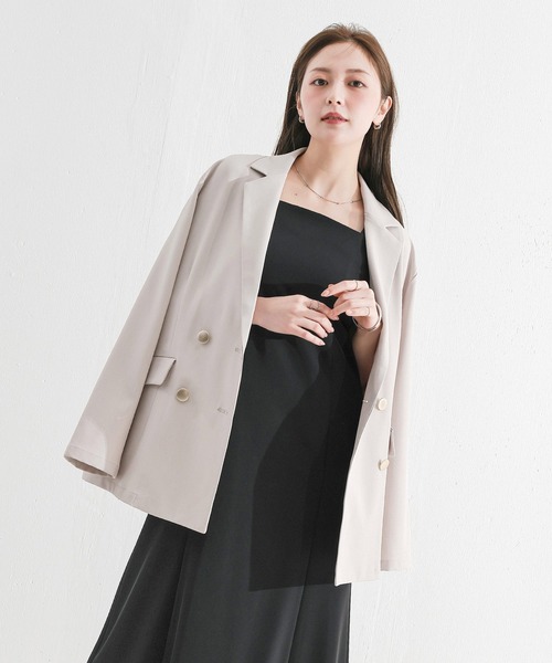 en CAnAF（エンカナフ）の「ダブルテーラードジャケット（テーラードジャケット・レディース・アイボリー/グレー/ネイビー・フリー）」の21枚目の写真