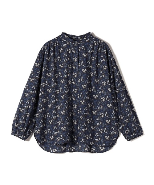 SHIPS(シップス)の「SHIPS Primary Navy Label:〈手洗い可能〉LIBERTY ギャザー ブラウス(シャツ/ブラウス・レディース・ブルー/ネイビー・ONE SIZE)」の2枚目の写真