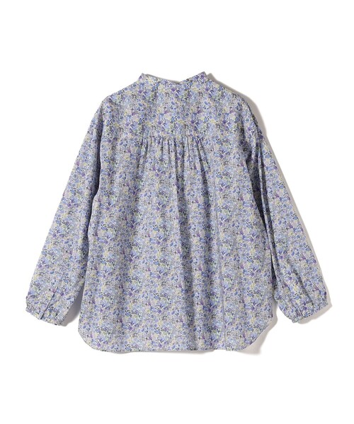 SHIPS(シップス)の「SHIPS Primary Navy Label:〈手洗い可能〉LIBERTY ギャザー ブラウス(シャツ/ブラウス・レディース・ブルー/ネイビー・ONE SIZE)」の3枚目の写真