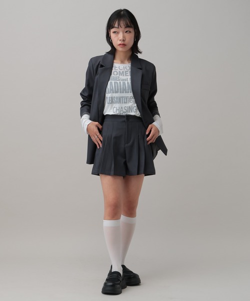 3.3 Field Trip (3.3フィールドトリップ)の「【セットアップ着用可能】3.3 Field Trip/プリーツキュロット(その他パンツ・レディース・ブラック/グレー・FREE)」の8枚目の写真