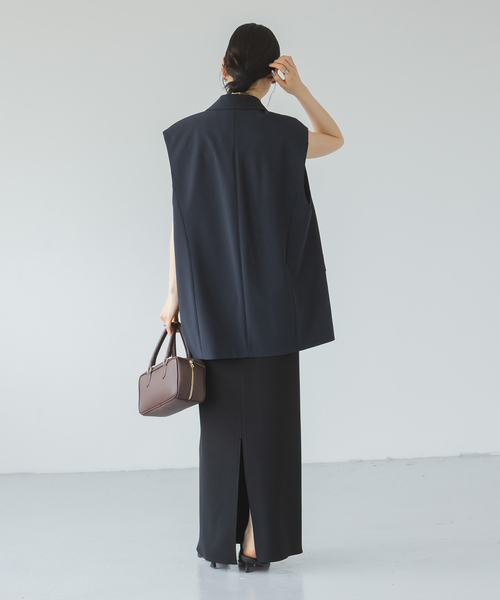 Noble(ノーブル)の「《追加》【洗える】コンフォートジャージーライクタイトスカート9(スカート・レディース・ホワイト/ブラック/ウッド・34/36/38/40)」の11枚目の写真