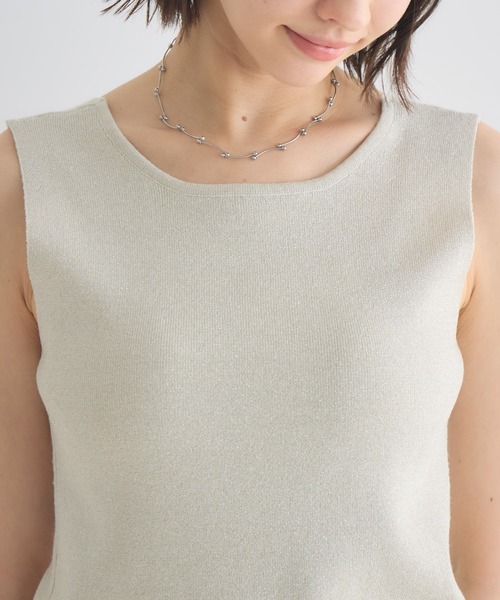 KATHARINE ROSS（キャサリンロス）の「【KATHARINE ROSS】2WAYラメニットタンク（タンクトップ・レディース・ブラック/ベージュ・FREE）」の15枚目の写真