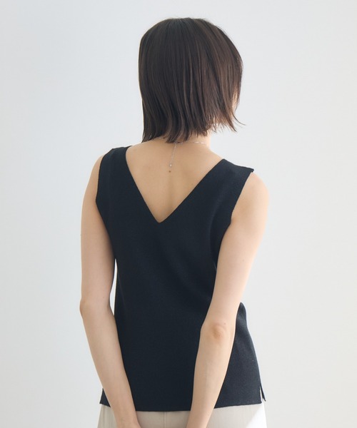 KATHARINE ROSS（キャサリンロス）の「【KATHARINE ROSS】2WAYラメニットタンク（タンクトップ・レディース・ブラック/ベージュ・FREE）」の7枚目の写真