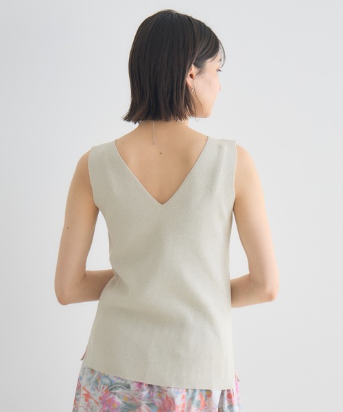 KATHARINE ROSS（キャサリンロス）の「【KATHARINE ROSS】2WAYラメニットタンク（タンクトップ・レディース・ブラック/ベージュ・FREE）」の14枚目の写真