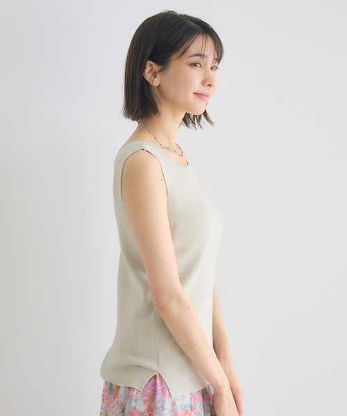 KATHARINE ROSS（キャサリンロス）の「【KATHARINE ROSS】2WAYラメニットタンク（タンクトップ・レディース・ブラック/ベージュ・FREE）」の13枚目の写真