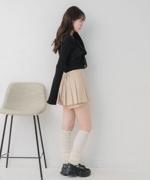 ems excite（エムズエキサイト）の「BIGリボンドッキングNT（ニット/セーター・レディース・ブラック/ナチュラル/ピンク・FREE）」の21枚目の写真