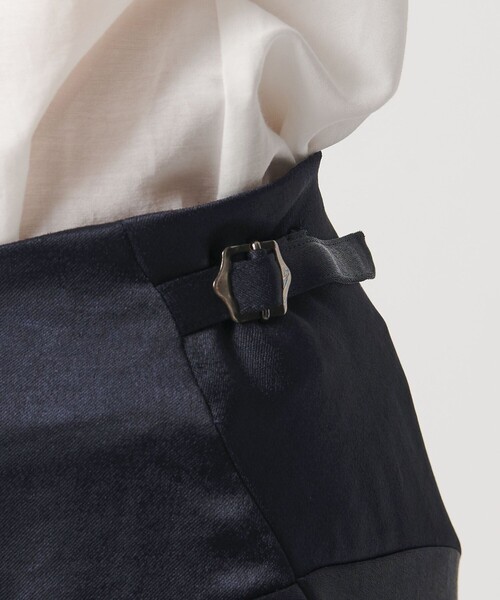 ATTISESSION（アティセッション）の「＜ATTISESSION＞サテン カットオフ ミディアム スカート（スカート・レディース・ネイビー/ダークグレー・30/50）」の14枚目の写真