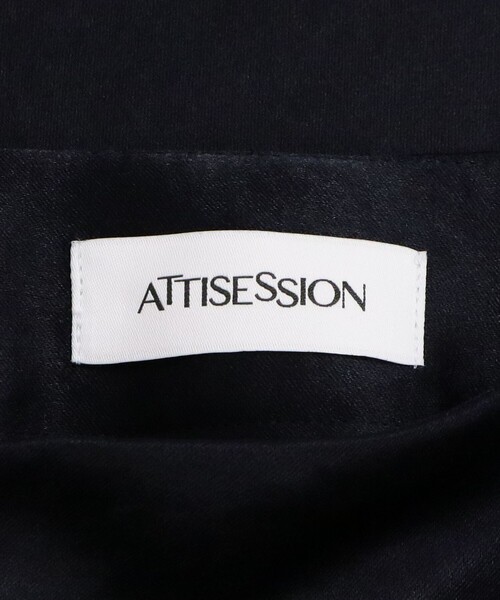 ATTISESSION（アティセッション）の「＜ATTISESSION＞サテン カットオフ ミディアム スカート（スカート・レディース・ネイビー/ダークグレー・30/50）」の18枚目の写真