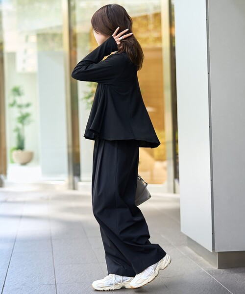 RONEL（ロネル）の「【RONEL】ボーダレス カーブワイドパンツ（その他パンツ・レディース・オフホワイト/ベージュ/ブラック・L/M/S）」の5枚目の写真