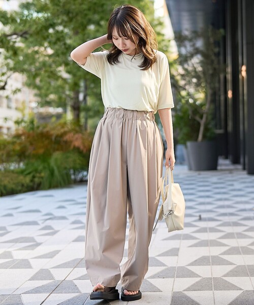 RONEL（ロネル）の「【RONEL】ボーダレス カーブワイドパンツ（その他パンツ・レディース・オフホワイト/ベージュ/ブラック・L/M/S）」の10枚目の写真